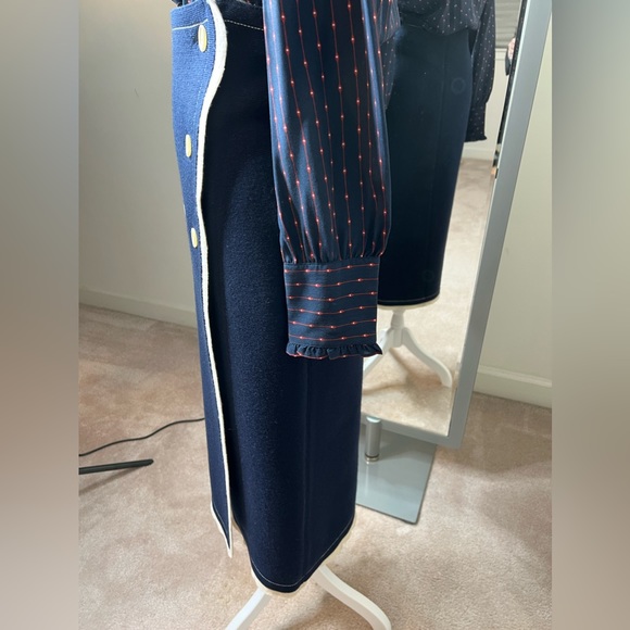 J. Crew Collection Nautical Wrap Sweater Skirt - Picture 3 of 12